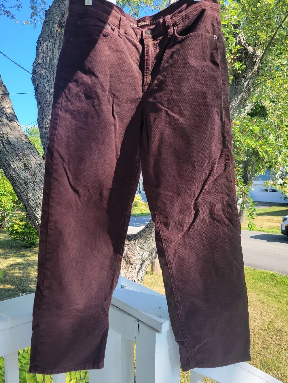 AMERICAN EAGLE, corduroy 90s Straight, SIZE-12 SHORT, color-Brown, NEW